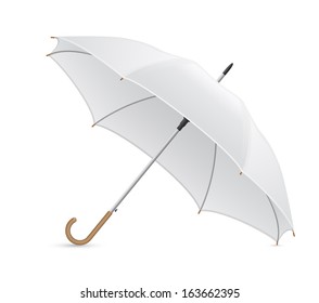 white umbrella vector illustration isolated on background