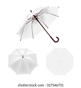 White umbrella vector isolated