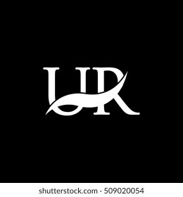 White UR Swoosh Logo Vector