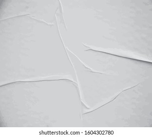 White urban street poster texture. Vector illustration. Paper background