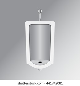 White urinal vector illustration
