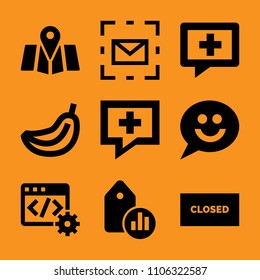 white, usa, buy, browser, appetizing and chart icon vector set. Flat vector design with filled icons. Designed for web and software interfaces