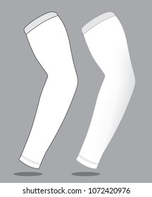 White UV Protection Arm Sleeve Vector For Template