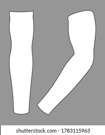 White UV Protection Arm Sleeve Vector For Template