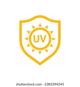Icono de vector de protección UV blanca