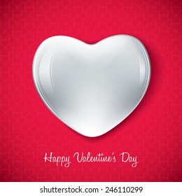 white valentine heart shape