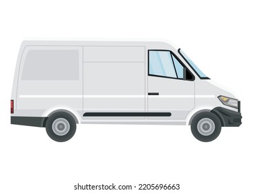 White Van Truck Mockup Icon