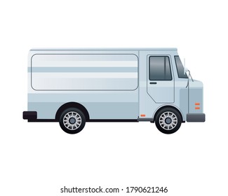 white van vehicle transport isolated icon vector illustration design