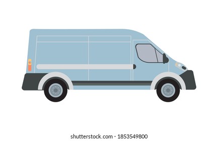 white van vehicle transport isolated icon vector illustration design