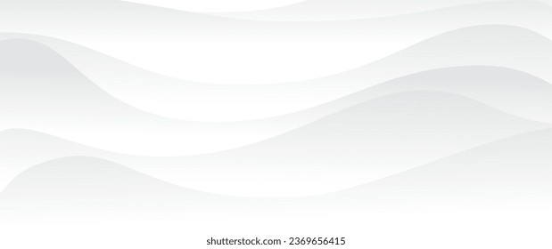 Fondo abstracto del vector blanco con ondas y sombra. Baldosa blanca 3d. Ilustración moderna para diseño de portada, tarjeta, volante, afiche e invitación.