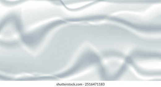 White vector abstract background with wavy colored simple geometric shapes.