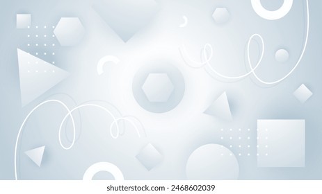 Fondo moderno de la forma geométrica abstracta del Vector blanco. Fondo blanco de la presentación del Vector para el póster, el Anuncio, el Fondo de pantalla, la maqueta, el folleto y el informe