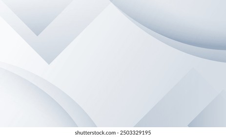 White vector abstract geometrical shape modern background