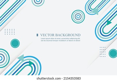 White vector background abstract geometric circle line shape.minimal wallpaper concept.