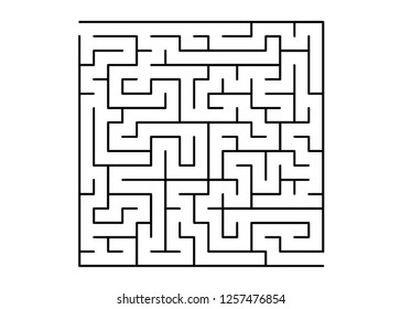 White Vector Background Black Maze Black Stock Vector (Royalty Free ...