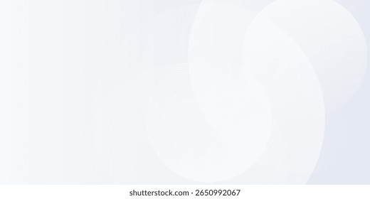 White vector background with modern white circle lines.vector future digital technology.