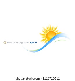 White vector background with sun burst effect