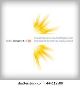 White vector background with sun burst effect