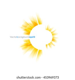 White vector background with sun burst effect