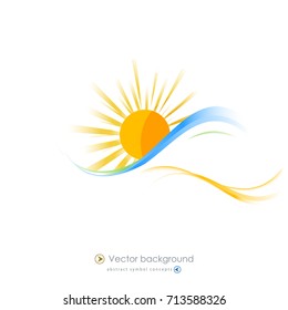 White vector background with sun burst effect