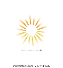 White vector background with sun icon for weather design
