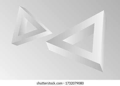 White vector background template design with 3D shapes