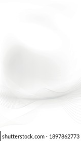 White vector background with wavy lines and dots - illustration
