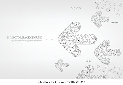 white vector background.polygon arrow shape.technology wallpaper