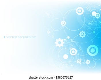 white vector background.technology cyber cogwheel concept.