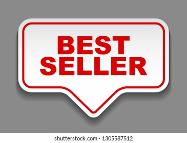 white vector banner best seller