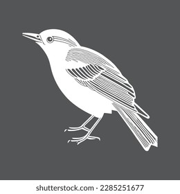 white vector bird art illustrations,pj