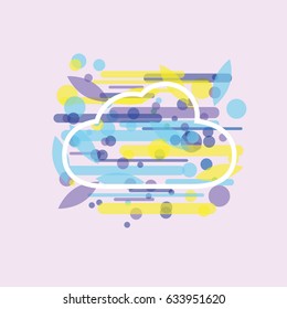 White vector cloud illustration for you design, card, banner, poster and calendar World Environment Day 