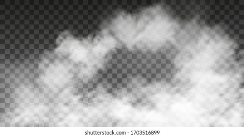 White vector cloudiness ,fog or smoke on dark checkered background.Cloudy sky or smog over the city.Vector illustration. - Shutterstock ID 1703516899