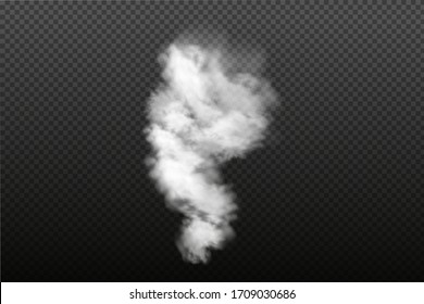 White vector cloudiness ,fog or smoke on dark checkered background.Cloudy sky or smog over the city.Vector illustration.