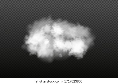 White vector cloudiness ,fog or smoke on dark checkered background.Cloudy sky or smog over the city.Vector illustration.