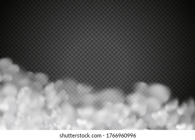 White vector cloudiness ,fog or smoke on dark checkered background.Cloudy sky or smog over the city.Vector illustration.