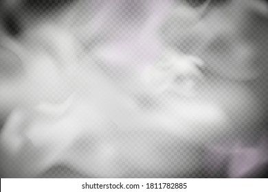 White vector cloudiness ,fog or smoke on dark checkered background.Cloudy sky or smog over the city.Vector illustration.