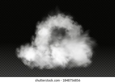 White vector cloudiness ,fog or smoke on dark checkered background.Cloudy sky or smog over the city.Vector illustration.