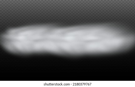 Vector blanco nublado, niebla o humo en un fondo oscuro a cuadros. Conjunto de cielo nublado o smog sobre la ciudad. Ilustración vectorial.