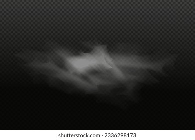 White vector cloudiness ,fog or smoke on dark checkered background.SCloudy sky or smog over the city.Vector illustration.