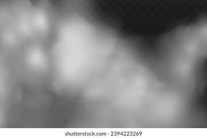 White vector cloudiness ,fog or smoke on dark checkered background.Cloudy sky or smog over the city.Vector illustration.