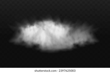 White vector cloudiness ,fog or smoke on dark checkered background.Cloudy sky or smog over the city.Vector illustration.