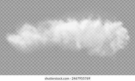 Nubosidad de Vector blanco, niebla o humo sobre fondo oscuro a cuadros. Cielo nublado o smog sobre la ciudad. Ilustración vectorial Libre de regalías estándar. PNG