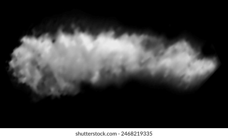 White vector cloudiness ,fog or smoke on dark checkered background. Cloudy sky or smog over the city. Stock royalty free vector illustration. PNG