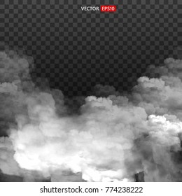  White vector cloudiness, mist  smog background. Fog or smoke isolated transparent special effect. Illustration vektor EPS10