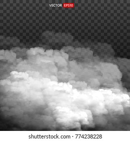 White vector cloudiness, mist  smog background. Fog or smoke isolated transparent special effect. Illustration vektor EPS10