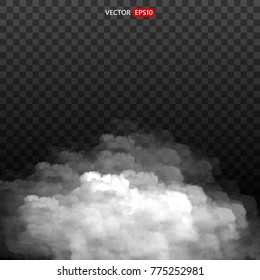White vector cloudiness, mist smog background. Fog or smoke isolated transparent special effect. Illustration vektor EPS10