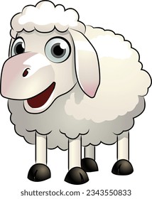White vector designed lamb or sheep