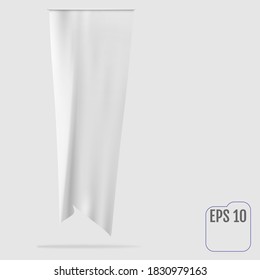 White vector dovetail flag mockup.