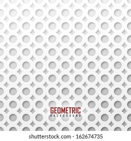 White vector geometric background